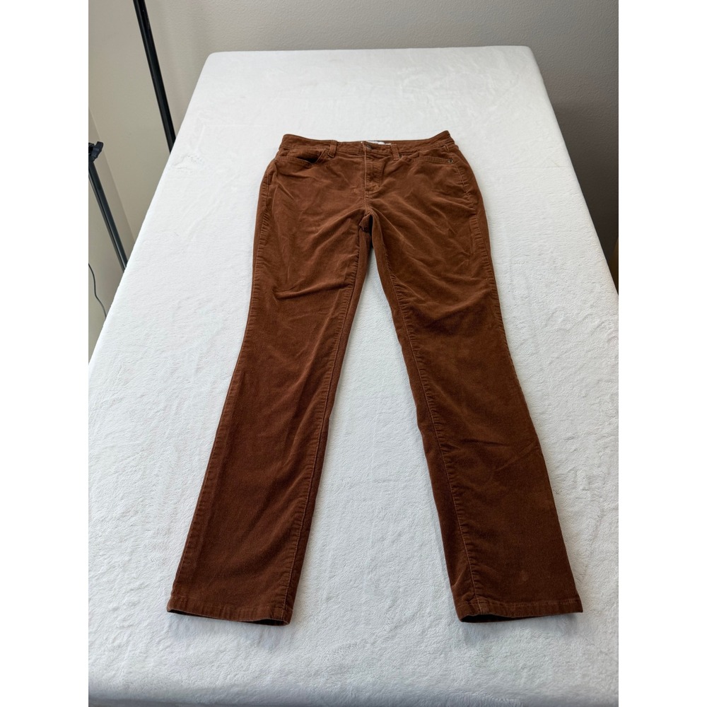 Sonoma Corduroy Pants Womens 10 Brown Good Stretch Straight Leg 000213104